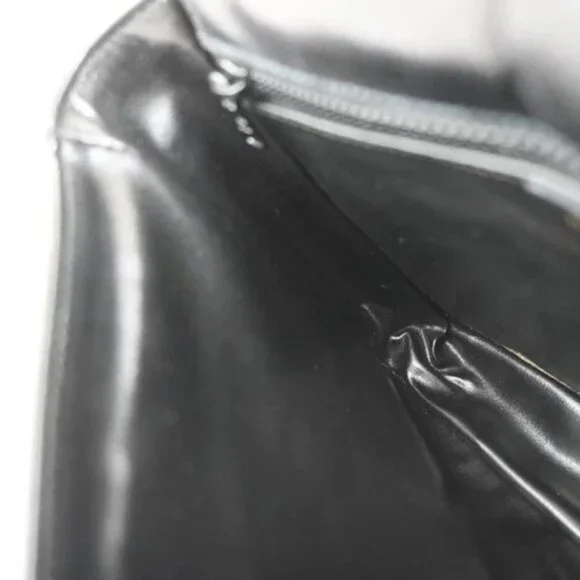 CELINE Logo Shoulder Bag Leather Black GHW Italy 66EG237 - Picture 12 of 15